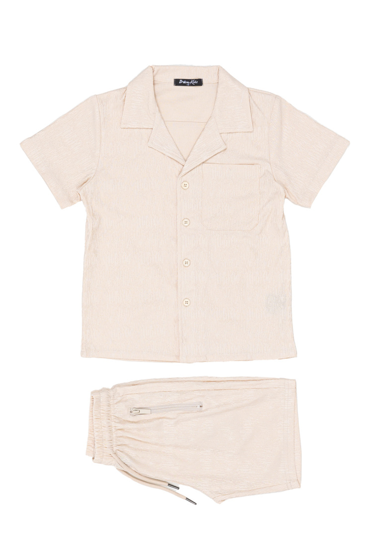 Wholesaler Boomkids - Matching top and shorts with patterned fabric