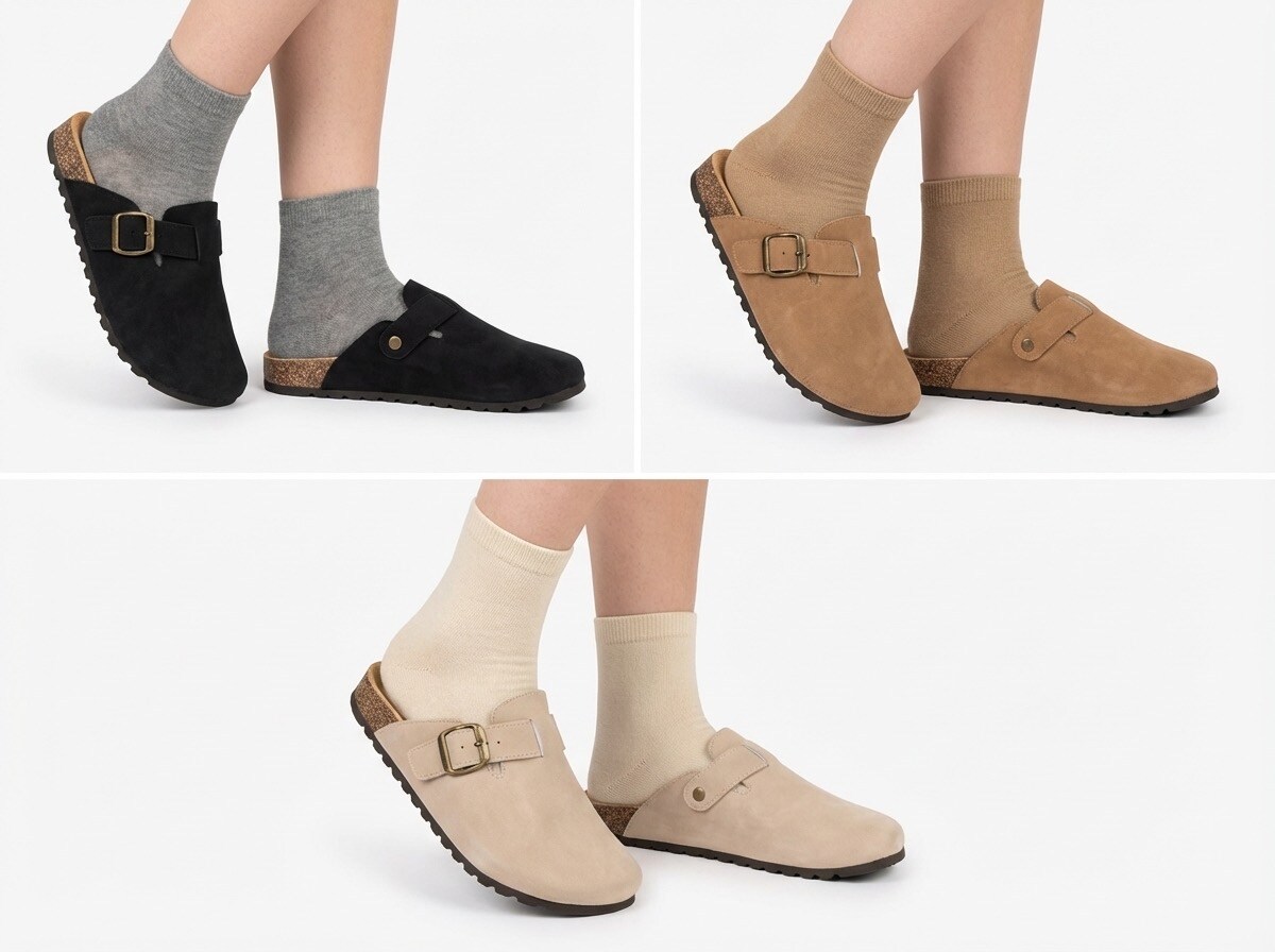 Grossiste C&C Chaussures - Sabot enfants mix en daim