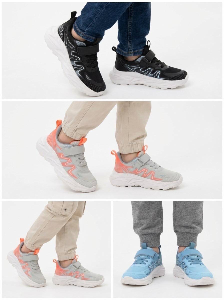 Grossiste C&C Chaussures - Baskets enfant mix fille et garçon à scratch
