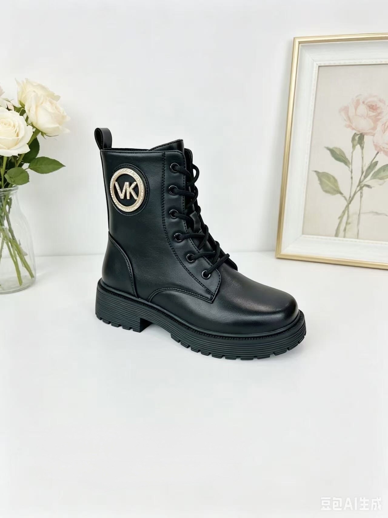 Großhändler C&C Chaussures - Schwarze gefütterte Mädchenstiefeletten mit goldener Strassseitendekoration VK