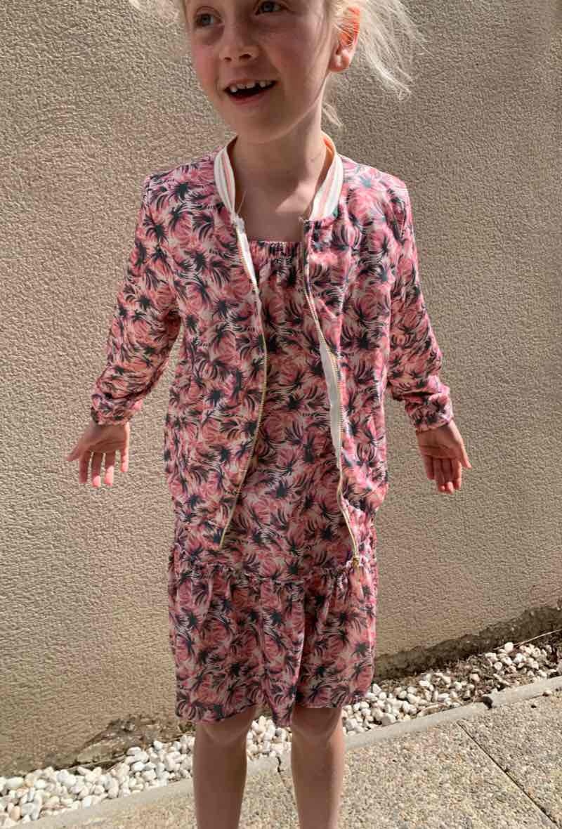 Grossista Camille de Paris - Bomber con zip dorata stampato MINI ME produzione francese CAMILLE DE PARIS