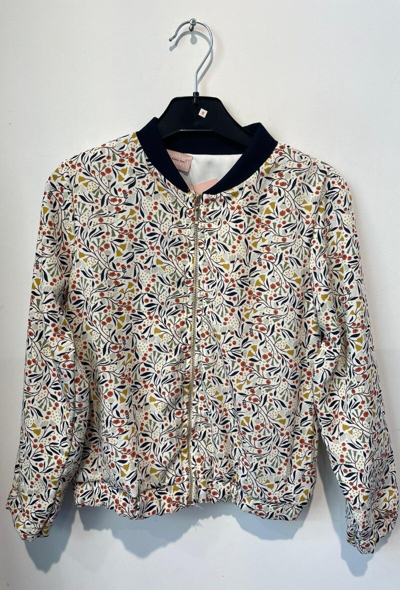 Grossista Camille de Paris - Bomber con zip dorata stampata MINI ME produzione francese CAMILLE DE PARIS