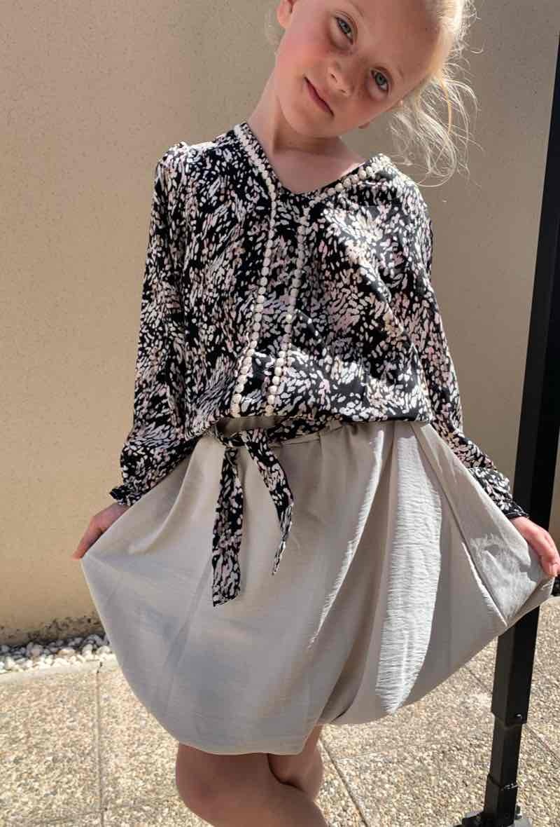Mayorista Camille de Paris - Falda globo cinturón estampado MINI ME fabricación francesa CAMILLE DE PARIS