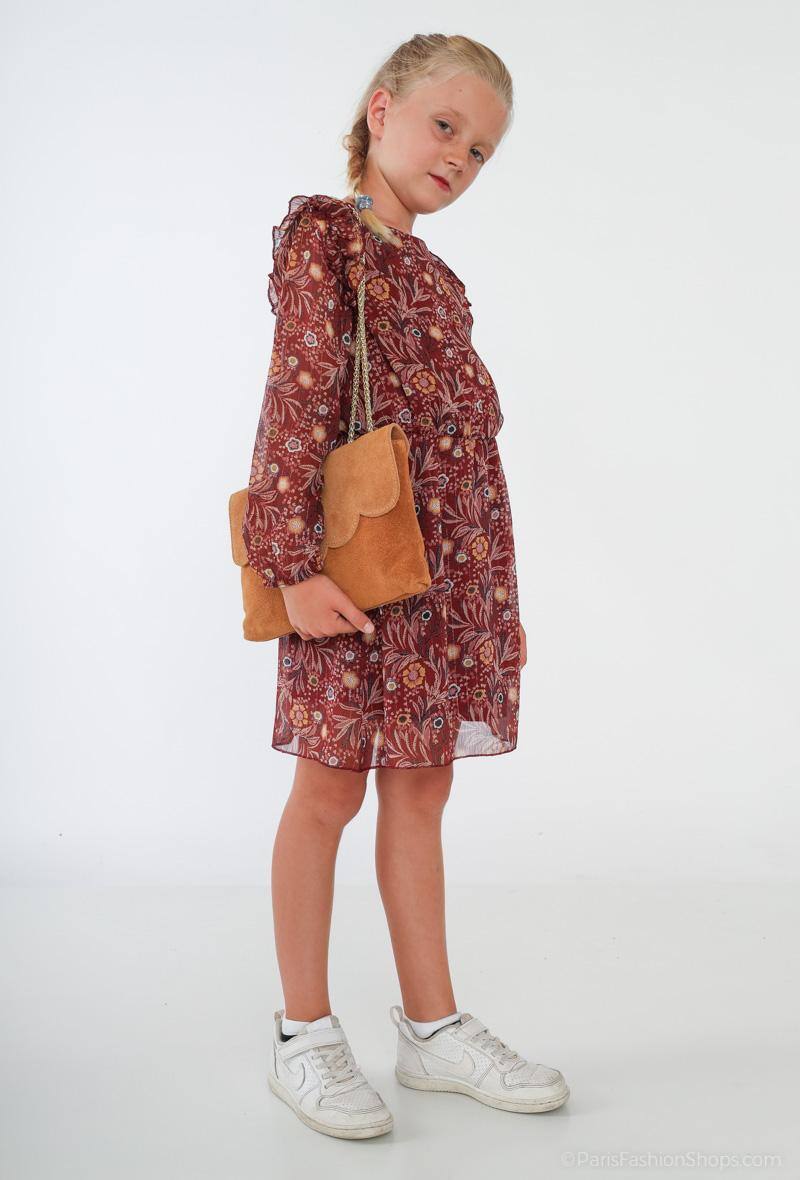 Grossiste Camille de Paris - Robe manches longues motif fantaisie LPC GIRL Made In France