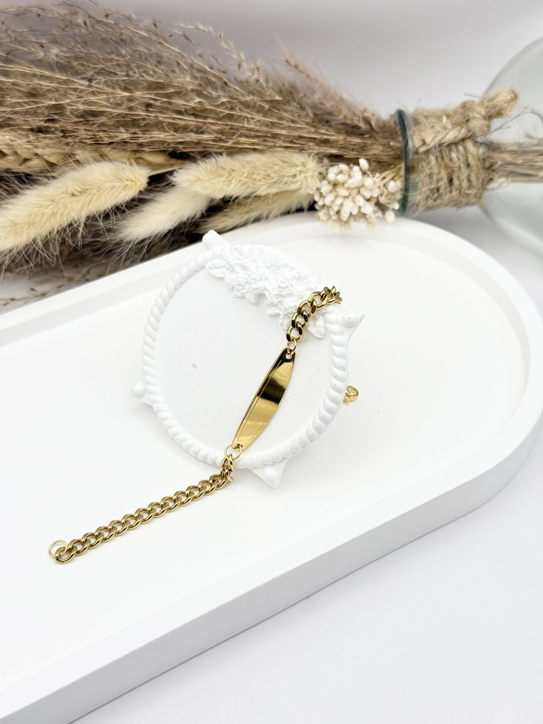 Grossiste Ceramik - Bracelet Enfant Personnalisable en acier inoxydable 15 cm