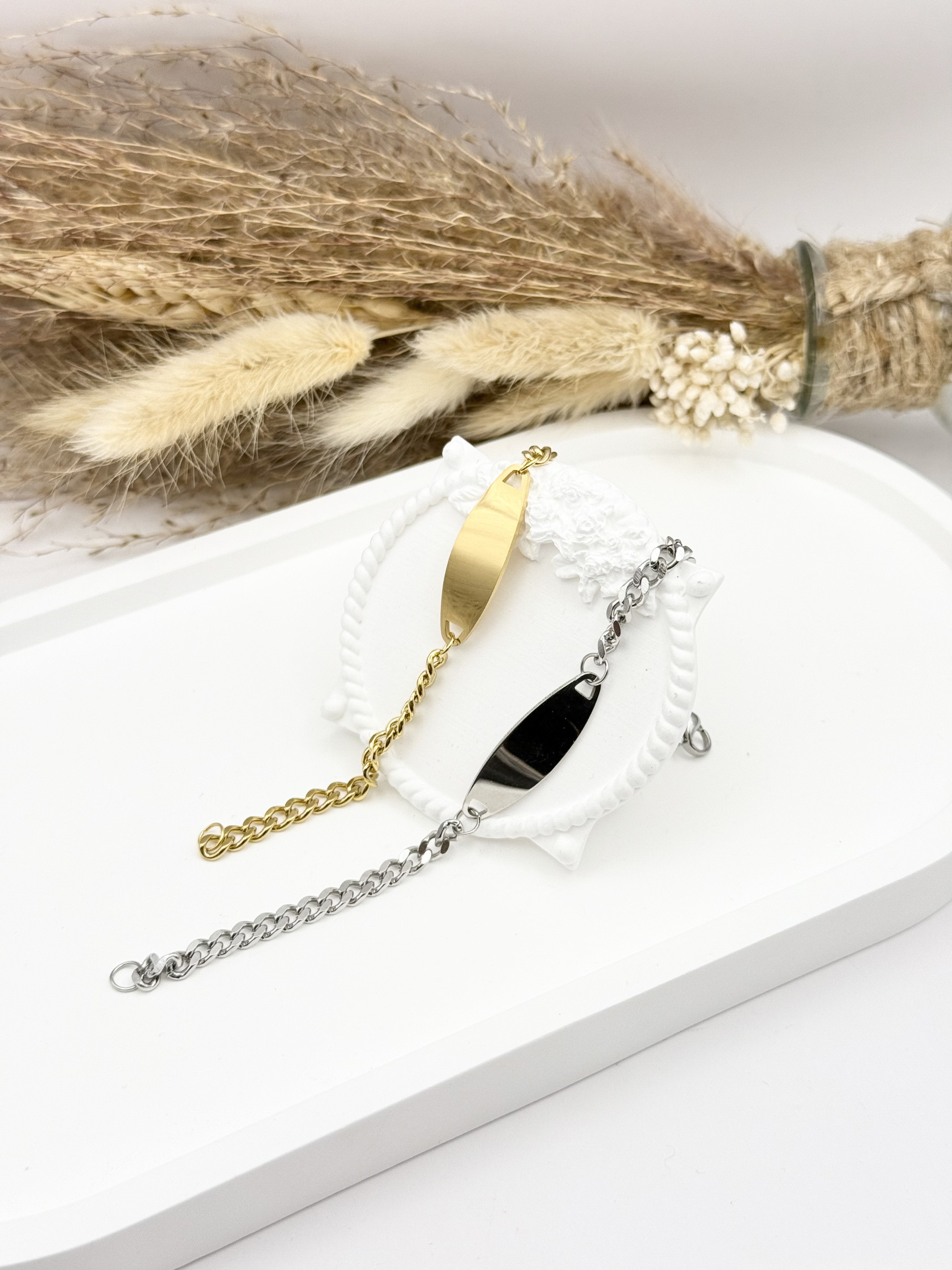Grossiste Ceramik - Bracelet Enfant Personnalisable en acier inoxydable 15 cm