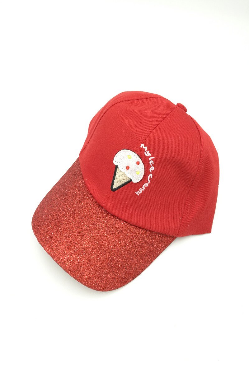 Mayorista Charmant - Gorra para niña con estampado de helado y visera brillante