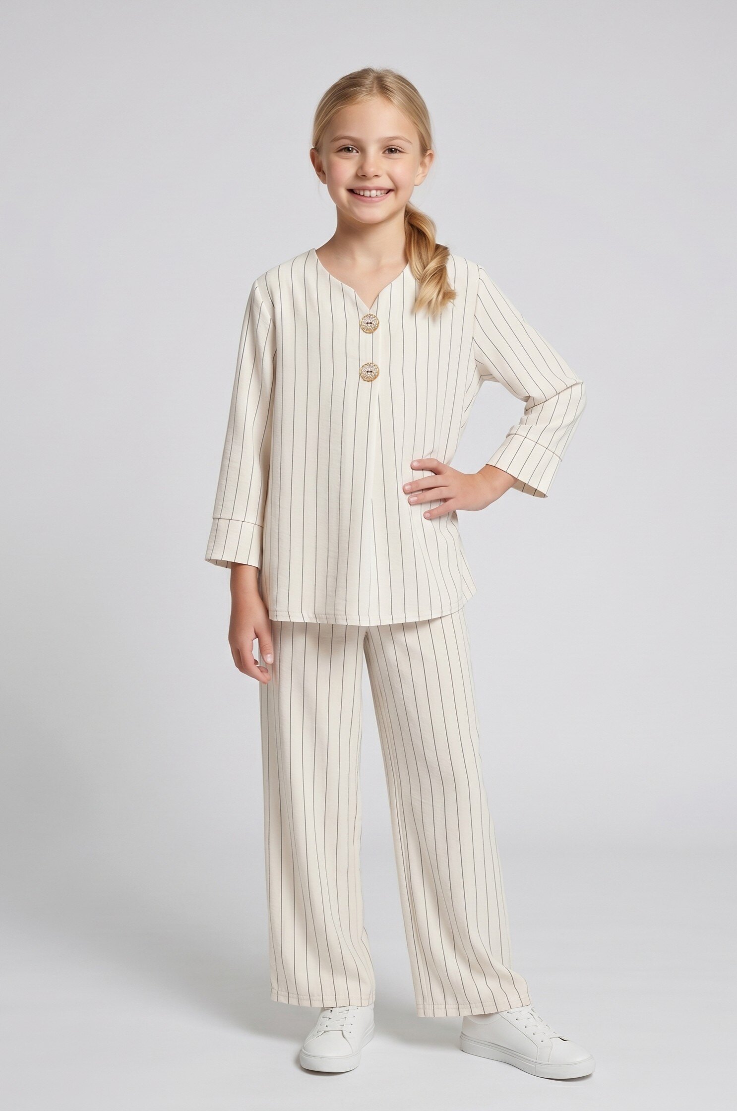 Mayorista CHIC COOL - Conjunto de rayas de dos botones