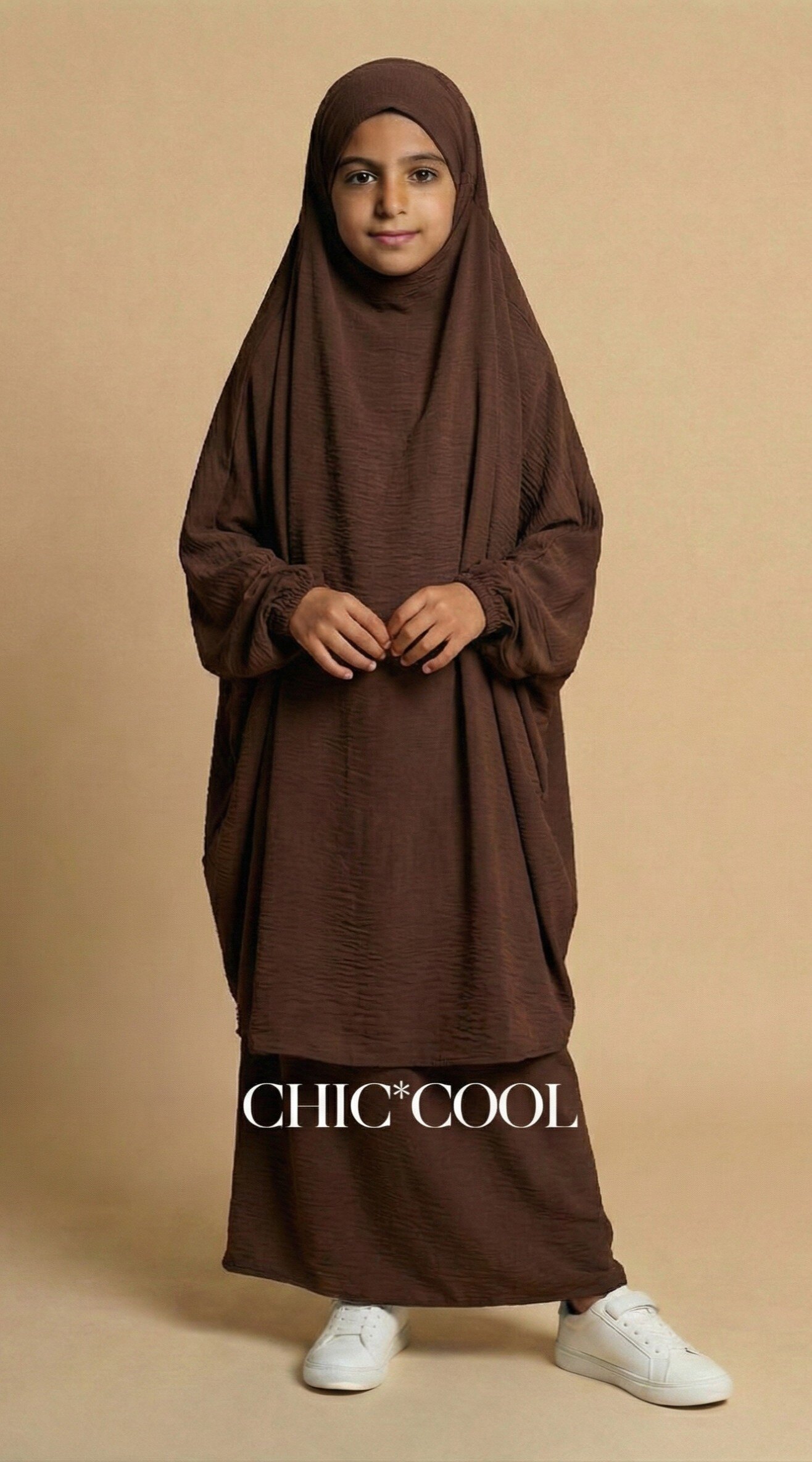 Großhändler CHIC COOL - Diazz Jilbab-Set mit Rock und gefüttertem Kragen, erhältlich in den Größen 8-10-12-14-16