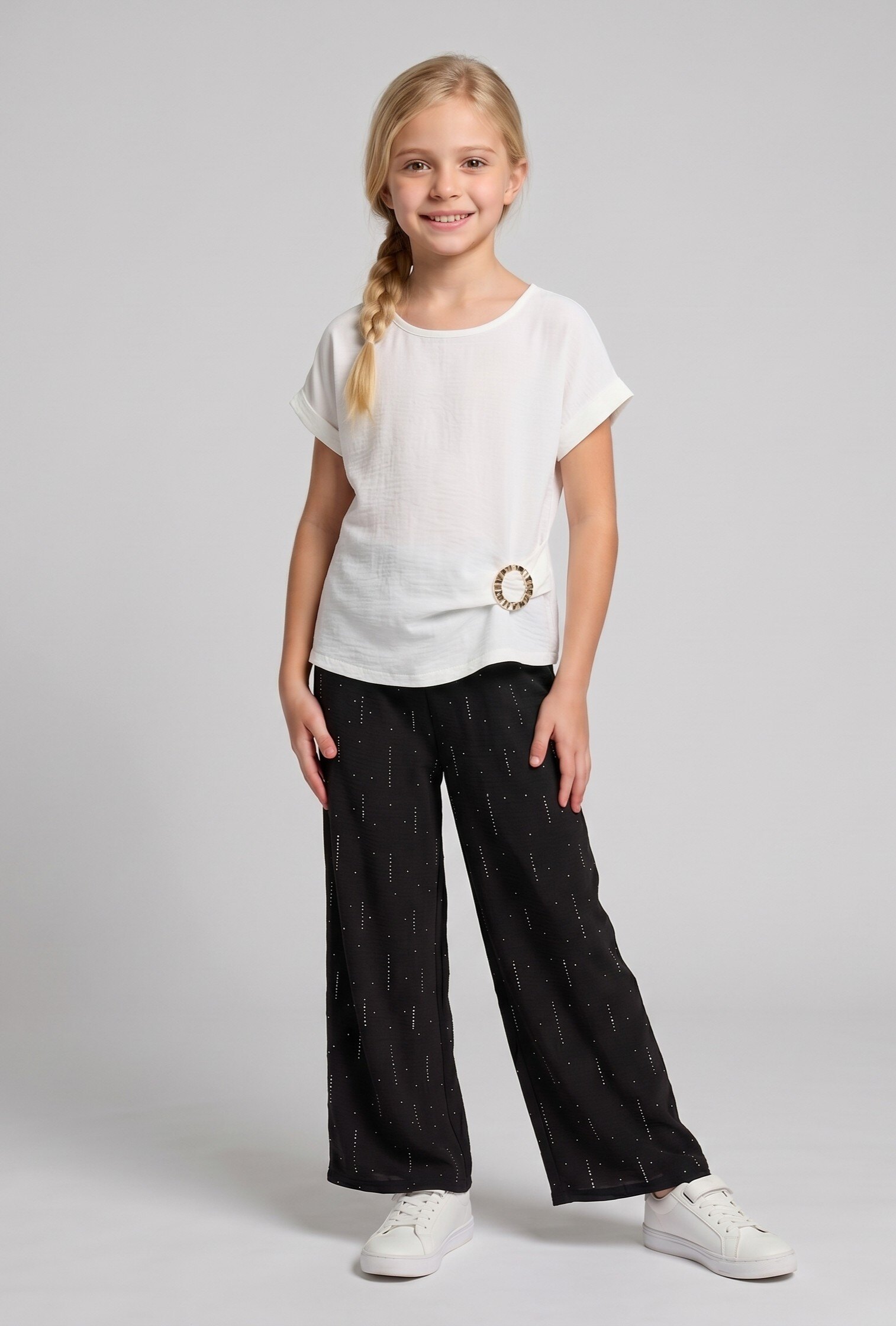 Grossiste CHIC COOL - Ensemble boucle avec pantalon strass