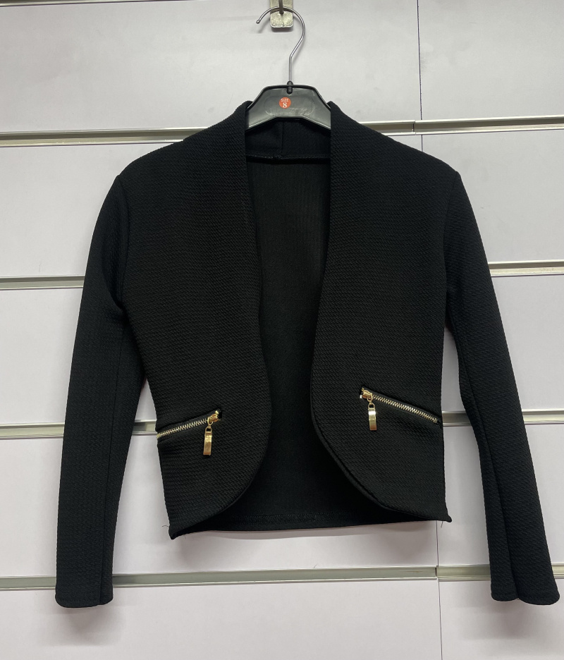 Grossista CHIC COOL - Gilet bambino due tasche con zip in tessuto TOLEDO
