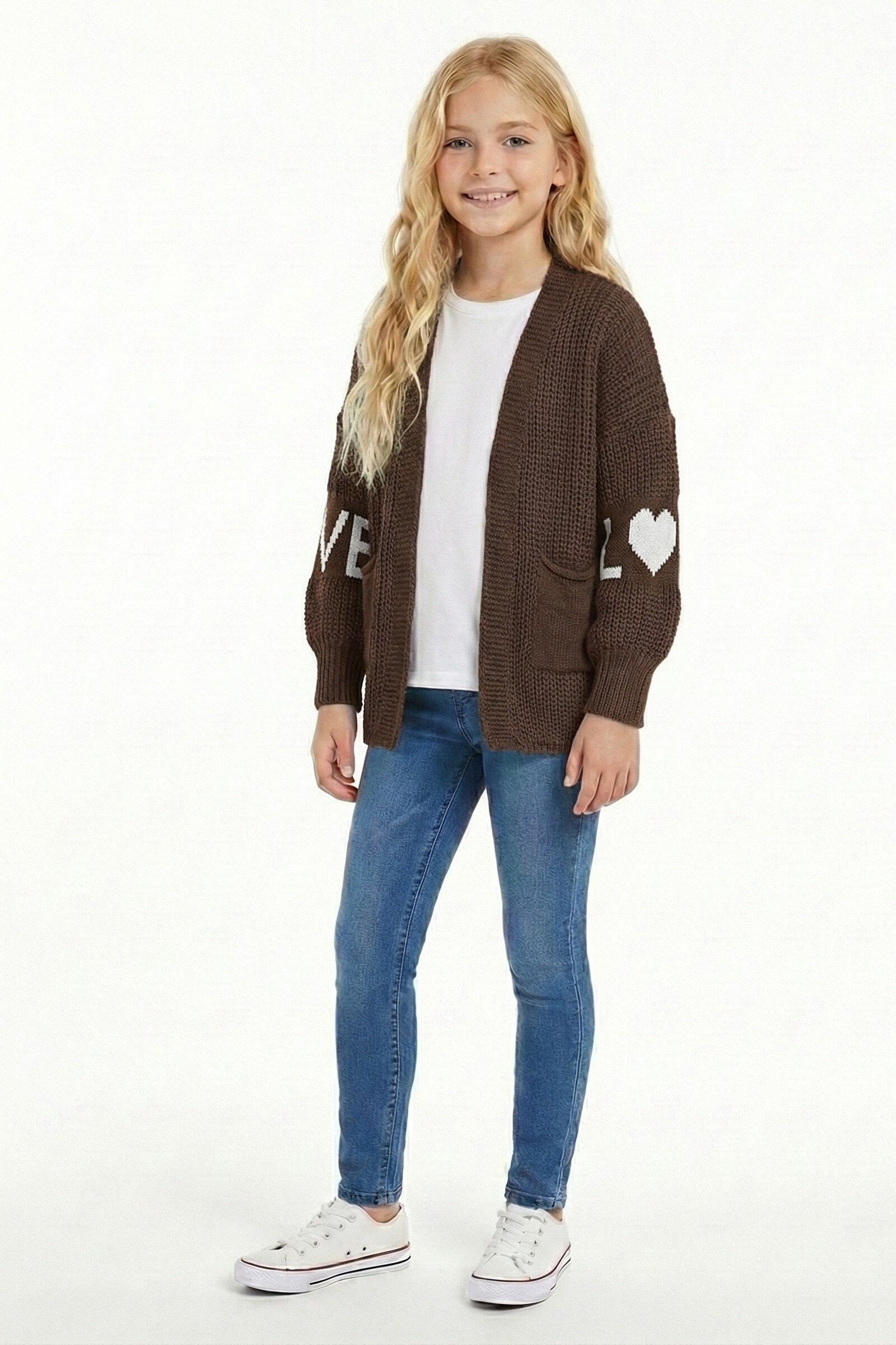 Großhändler CHIC COOL - Strickjacke mit LOVE-Muster