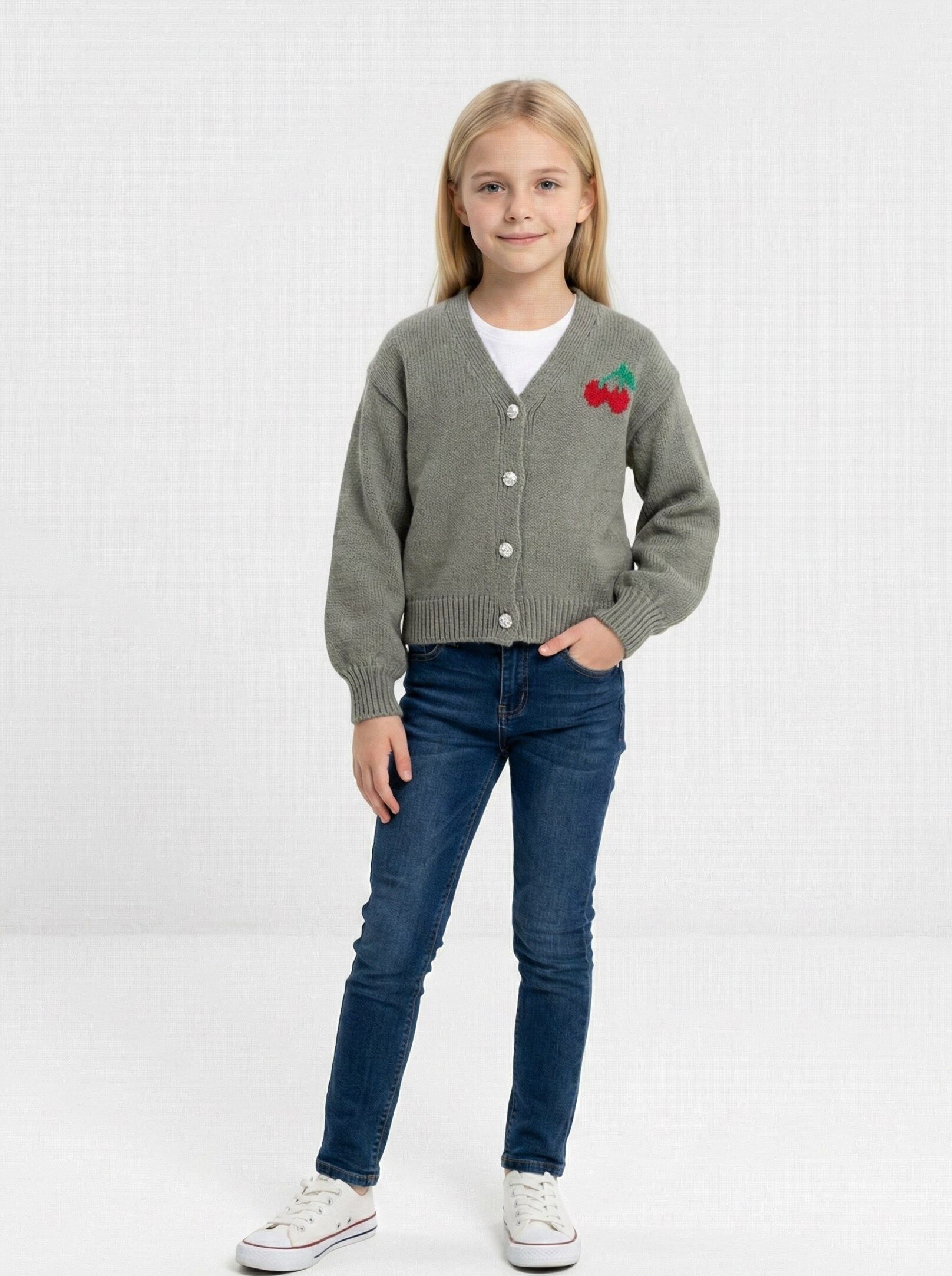 Mayorista CHIC COOL - Cárdigan con estampado de cerezas
