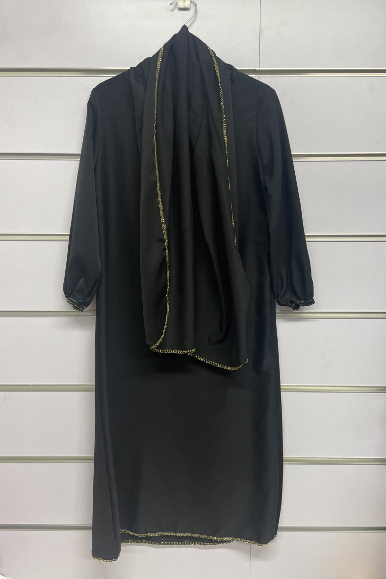 Mayorista CHIC COOL - Vestido abaya infantil alta costura dorado en MEDINA SEDA