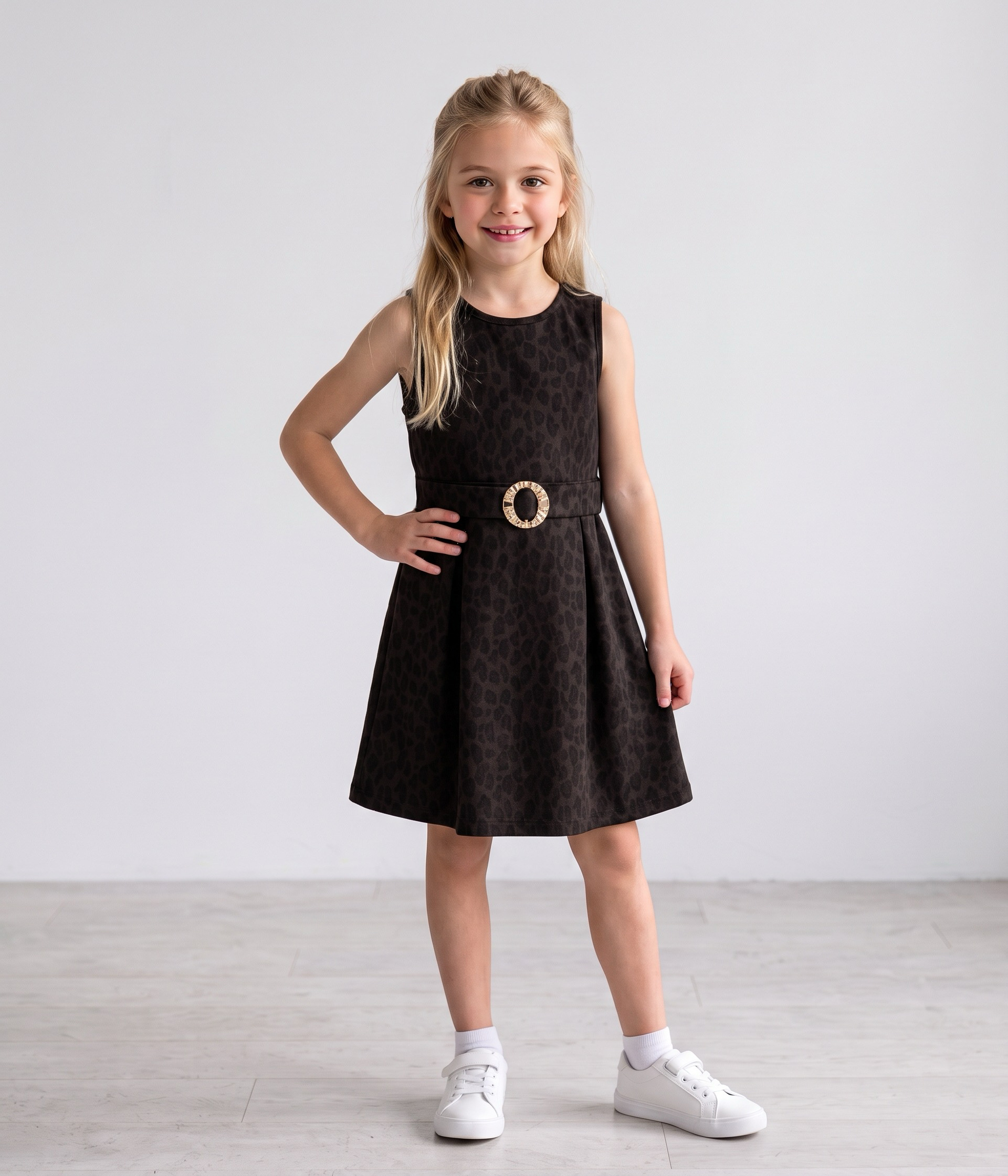 Grossiste CHIC COOL - Robe léopard avec boucle