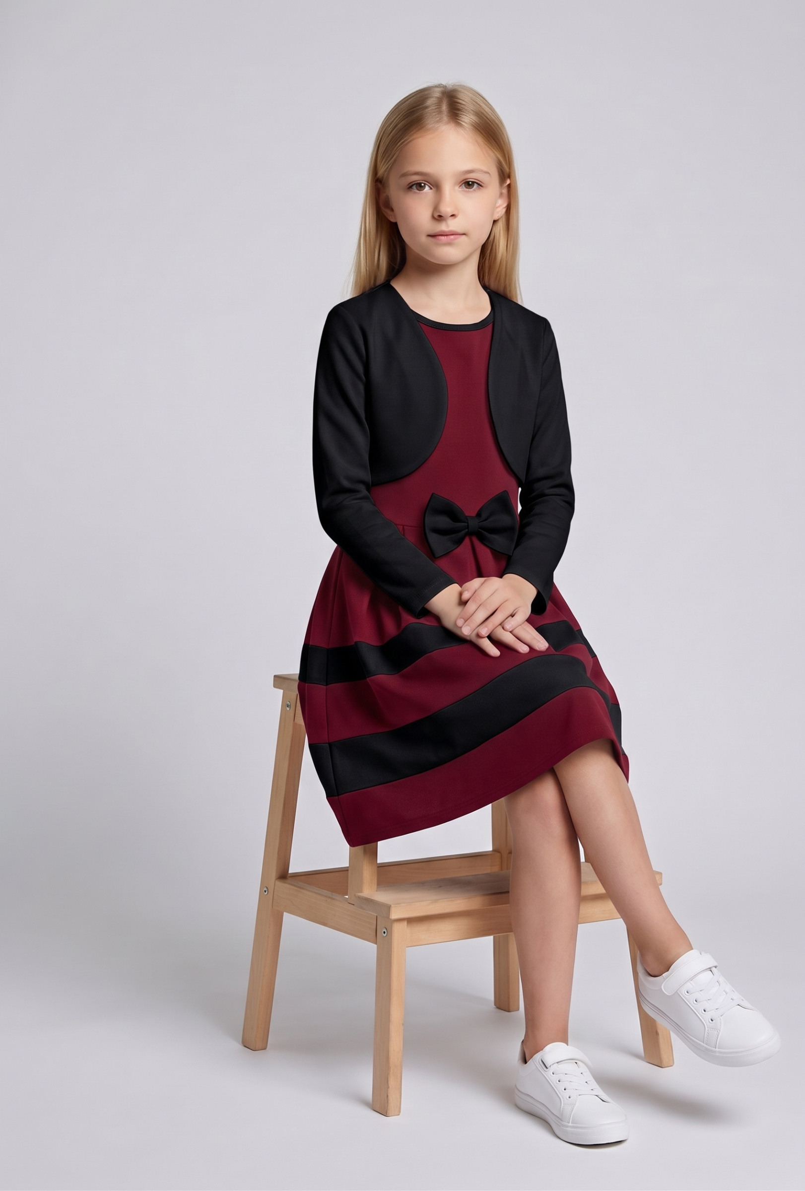 Mayorista CHIC COOL - Vestido con pajarita de tela scuba