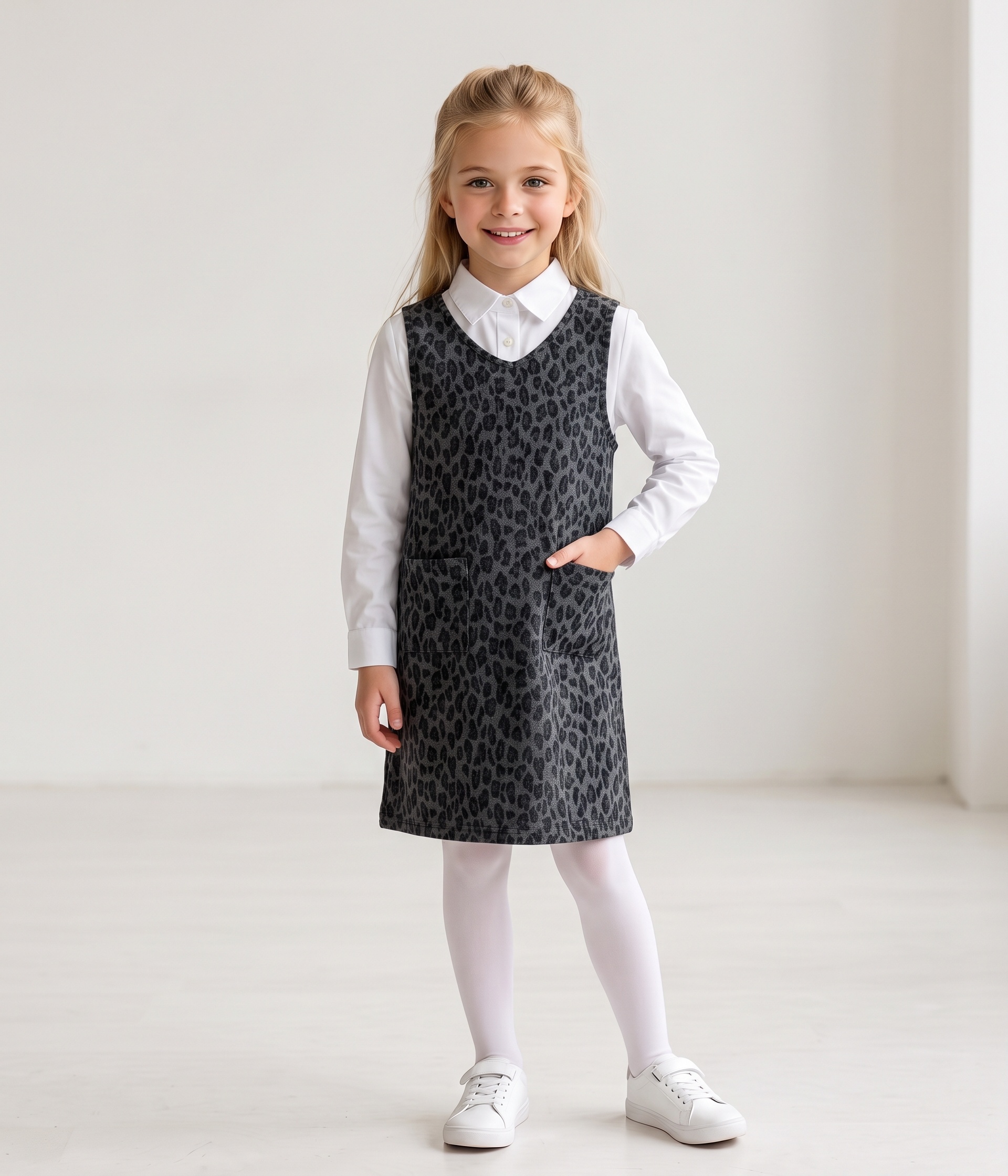 Grossiste CHIC COOL - Robe léopard avec poche sans chemise