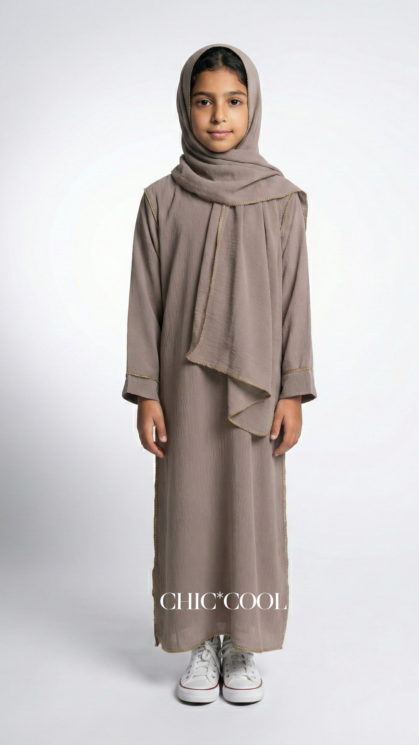 Grossiste CHIC COOL - Abaya foulard intégré jazz