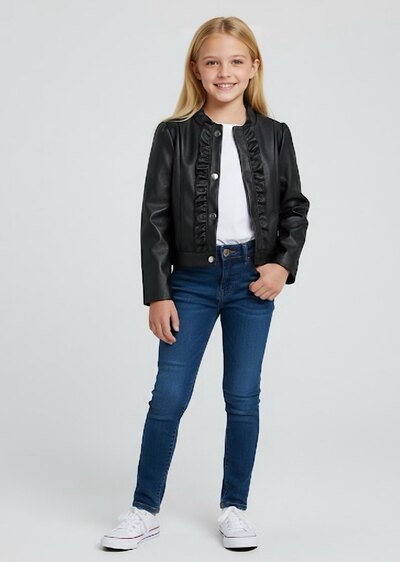 Grossiste CHIC COOL - Veste enfant boutonné en tissu FAUX SKAÏ Grossiste CHIC COOL - Veste enfant boutonné en tissu FAUX SKAÏ
