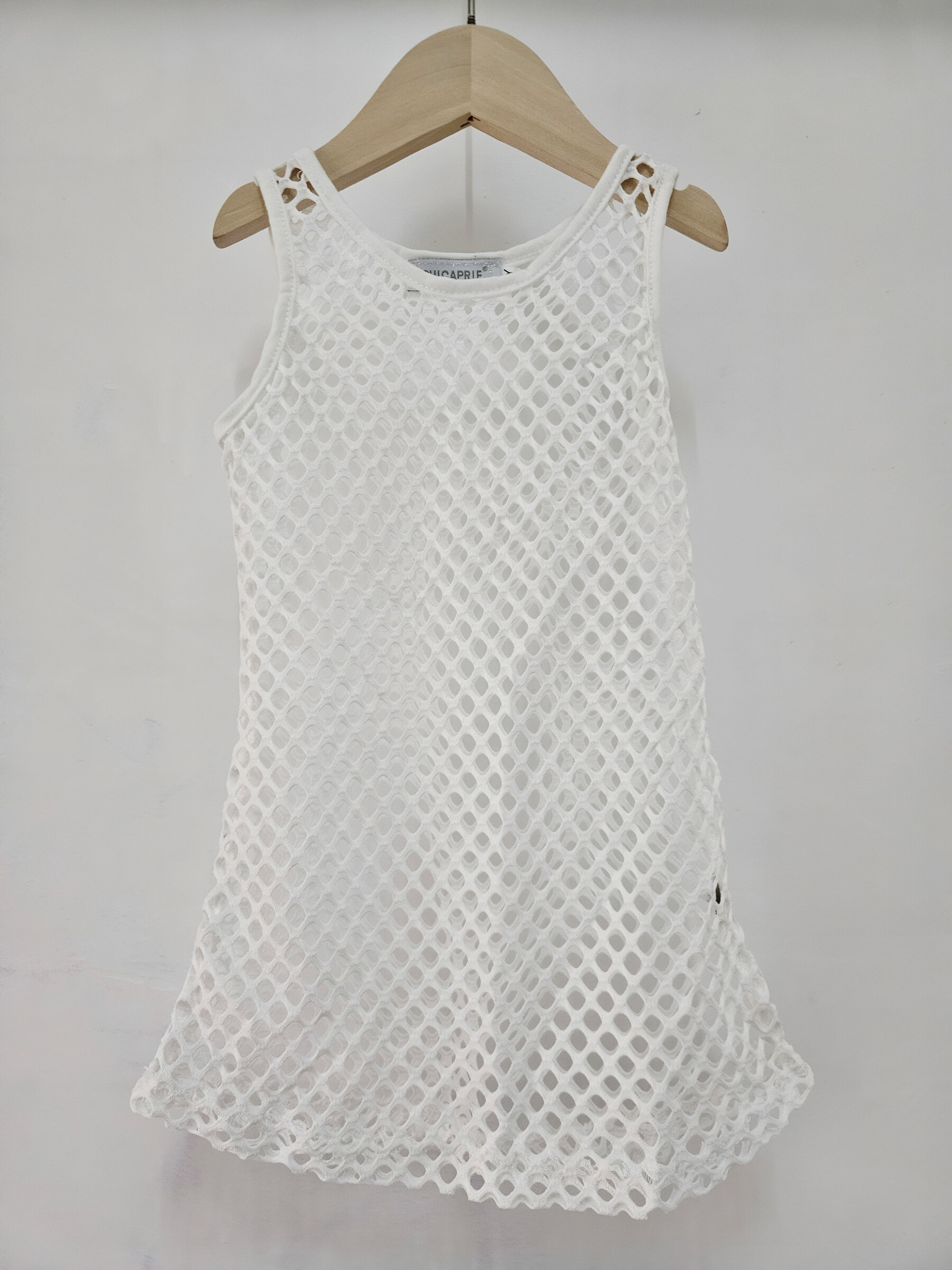Wholesaler Chicaprie - Girl's plain mesh beach cover-up tunic to wear over a swimsuit