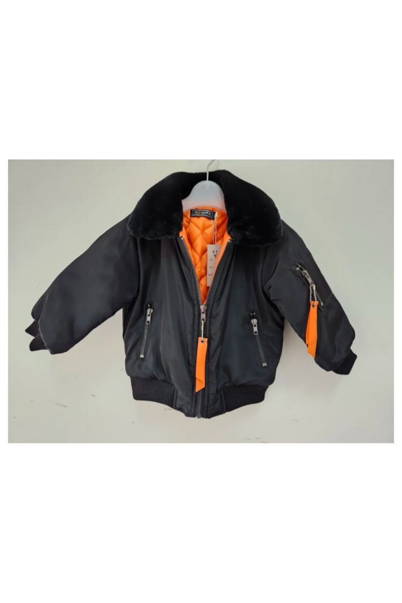 Grossiste Chicaprie - Bombers Col Faux Fourrure Et Zip Uni Intérieur Matelassé Style Aviateur Fille