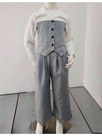 Grossista Chicaprie - Completo Camicia e Pantaloni Stile Tailleur Chic Fluido Urbano per Ragazza Grossista Chicaprie - Completo Camicia e Pantaloni Stile Tailleur Chic Fluido Urbano per Ragazza