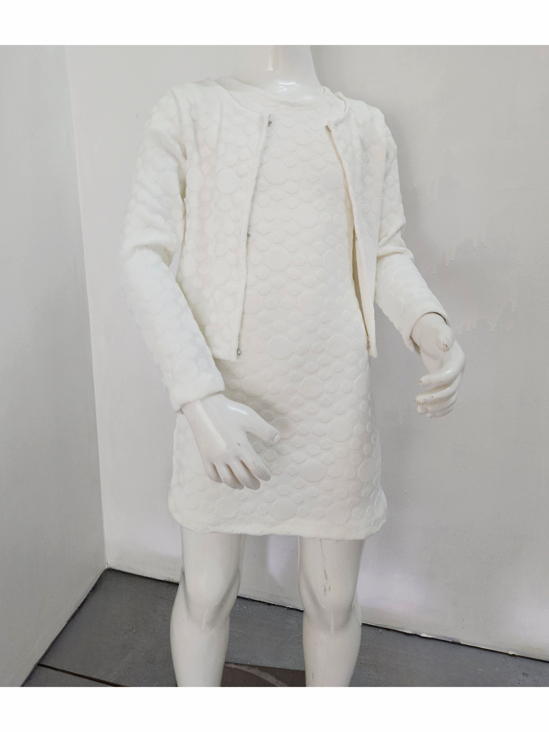 Großhändler Chicaprie - Chices Set aus kurzem Kleid und langärmeliger Weste für Mädchen