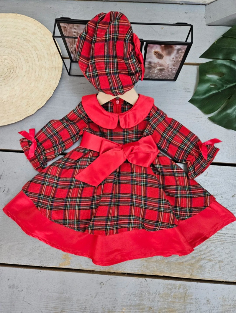 Mayorista Chicaprie - Conjunto de vestido a cuadros con lazos de cinta para fiesta de bebé niña
