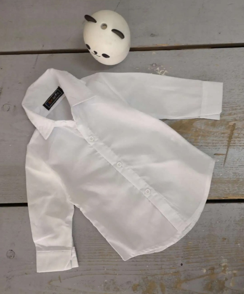 Grossista Chicaprie - Camicia tinta unita con bottoni classica a maniche lunghe per neonata