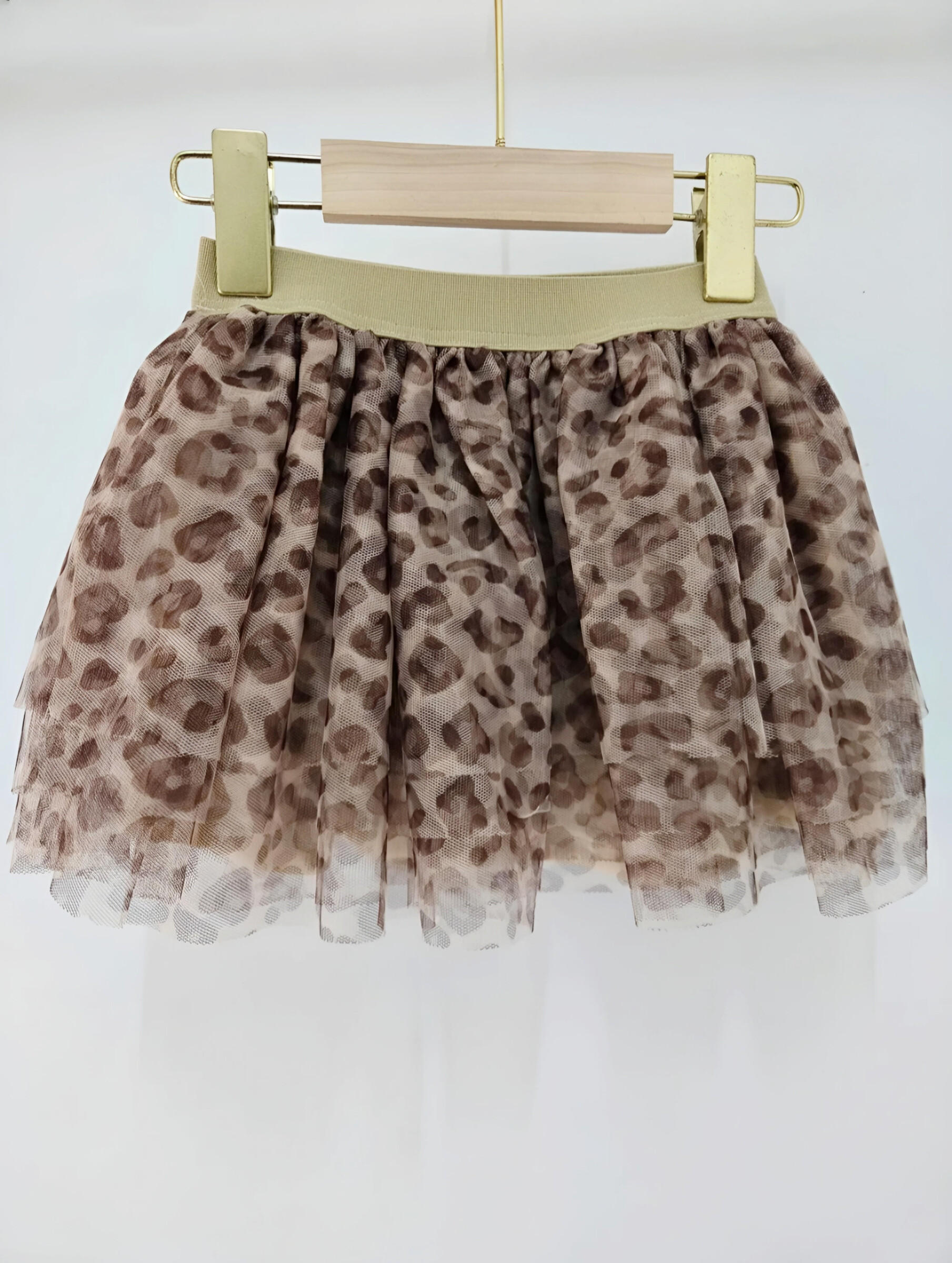 Wholesaler Chicaprie - Girls' Leopard Tuille Short Skirt