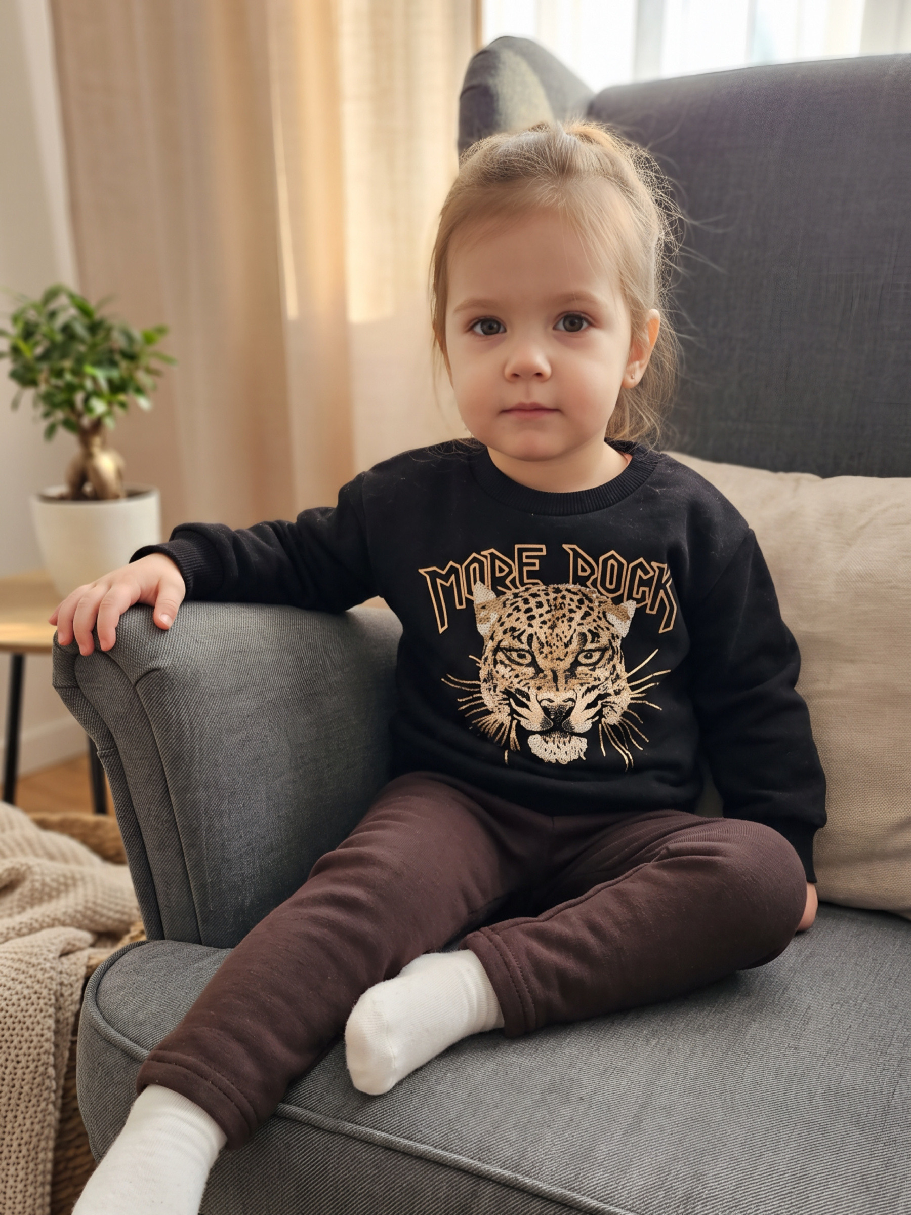 Grossiste Chicaprie - Legging Uni Avec Intérieur Moumoute Cocon Bébé Fille