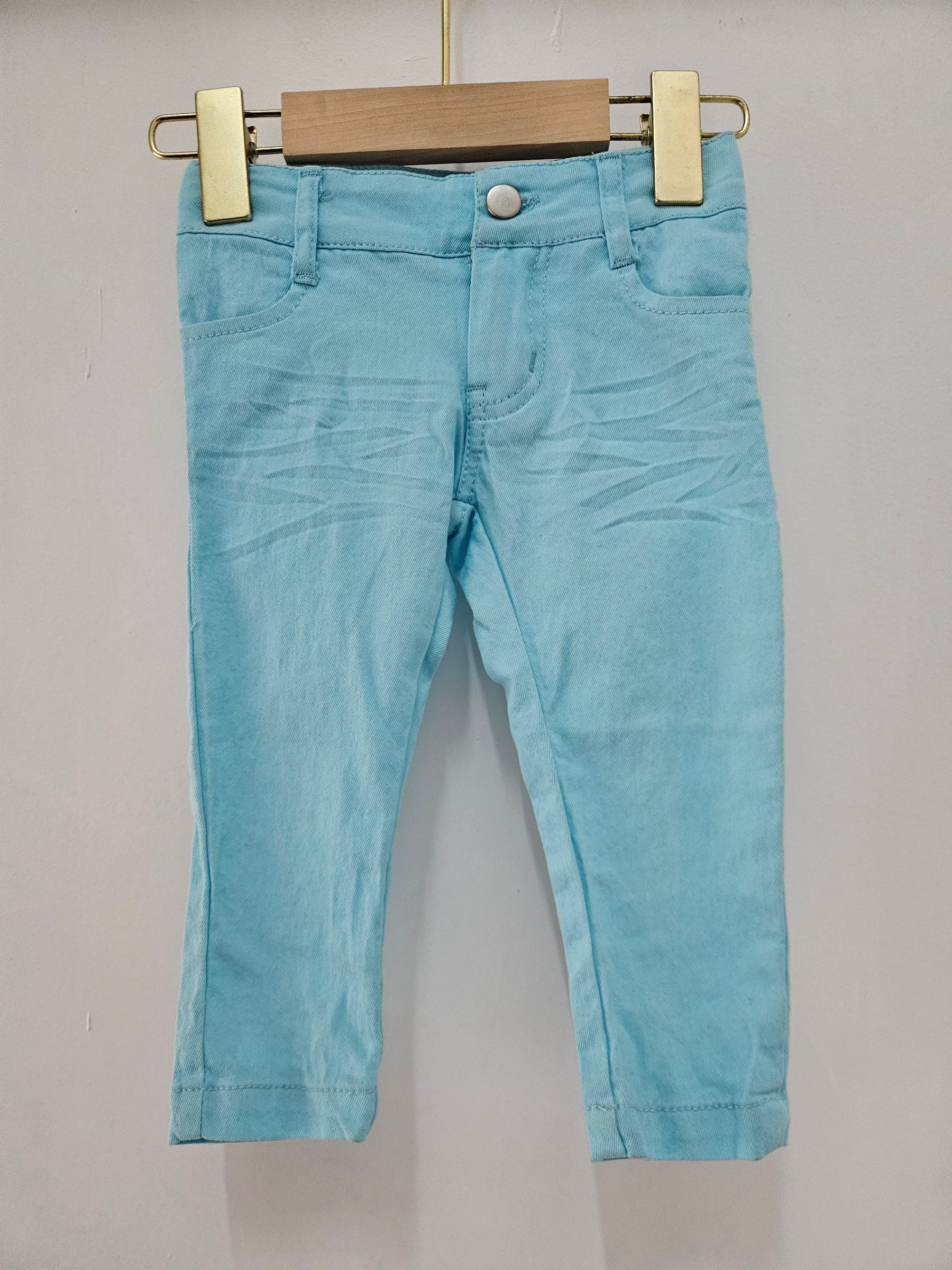 Großhändler Chicaprie - Klassische, urbane, bunte Jeanshose für Babymädchen mit Taschen und Reißverschluss