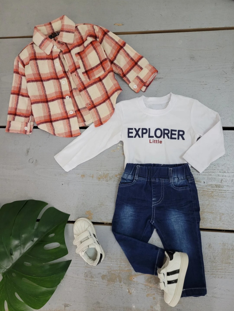 Mayorista Chicaprie - Conjunto de camisa vaquera para bebé niño