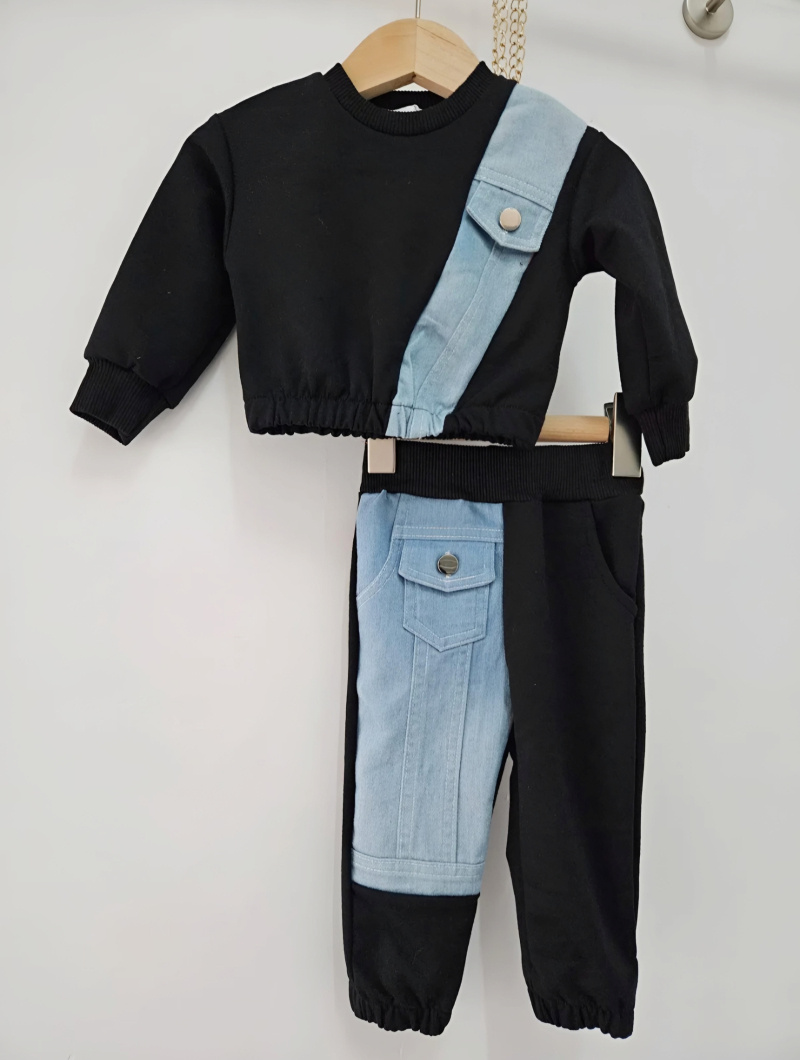 Grossiste Chicaprie - Ensemble Pull Et Pantalon Jogging Et Jeans Sport Urbain Bébé Garçon