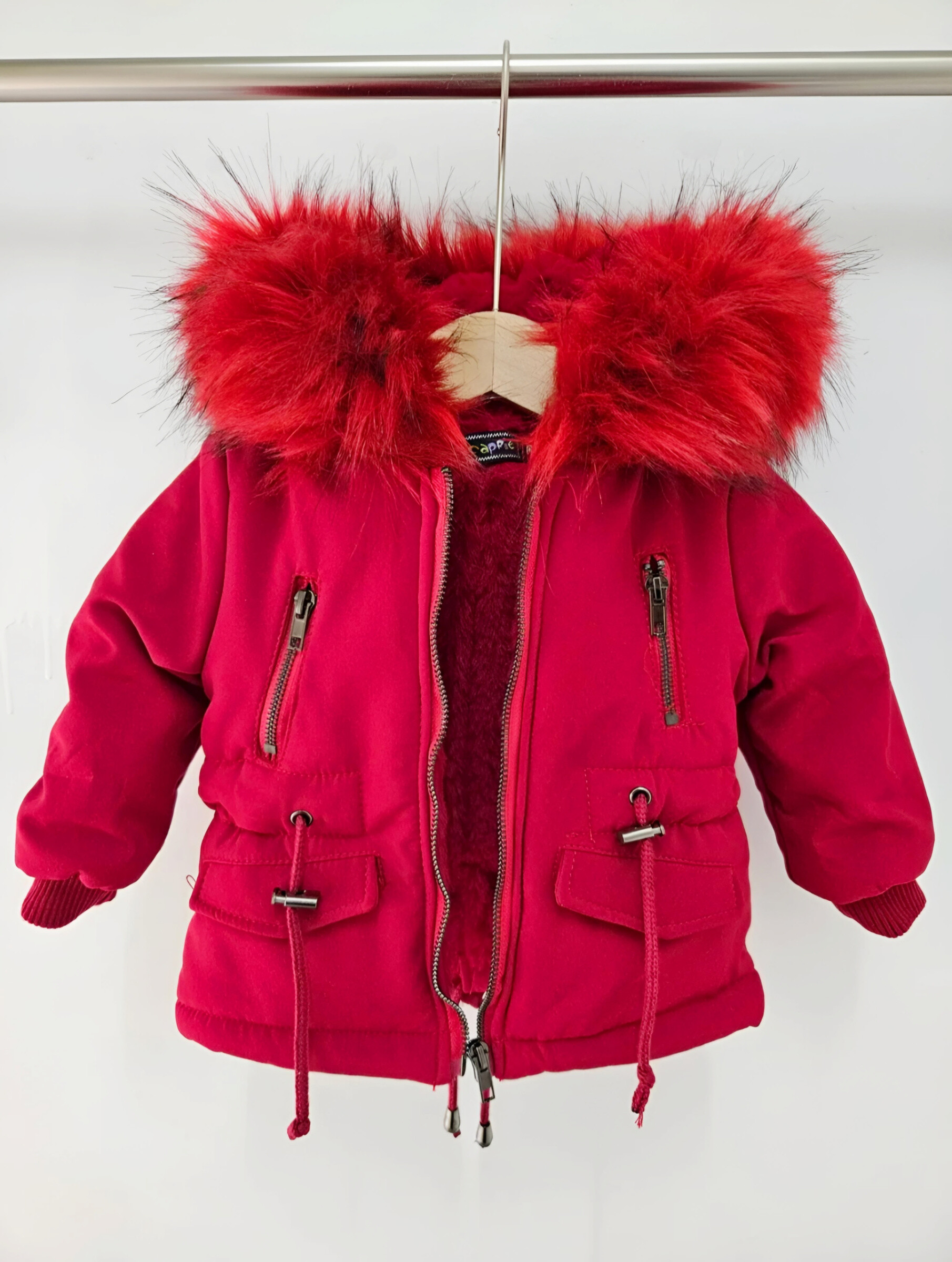 Mayorista Chicaprie - Parka Lisa Con Pelo Sintético E Interior Suave Y Frío Bebé Unisex