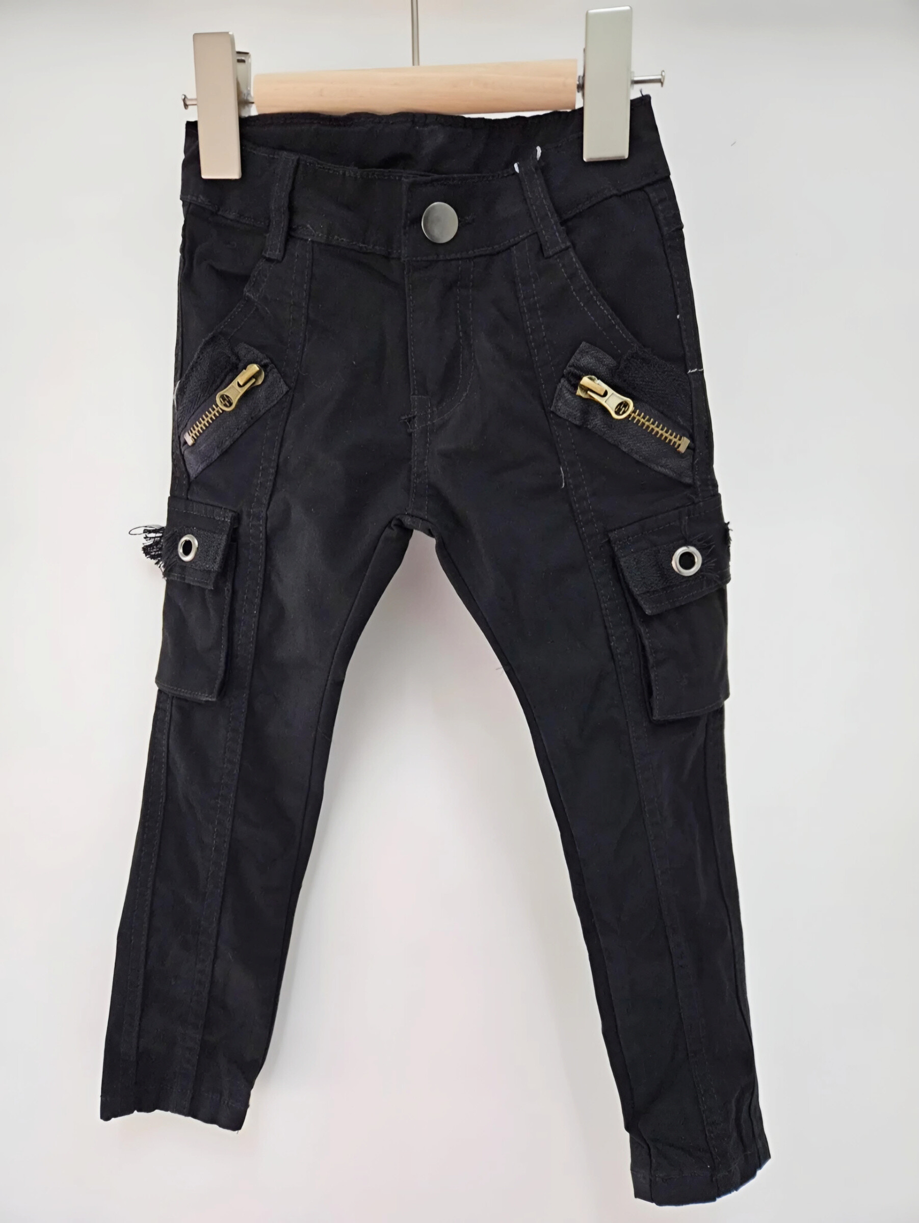 Mayorista Chicaprie - Pantalón cargo de bebé niño liso con bolsillos y cremallera