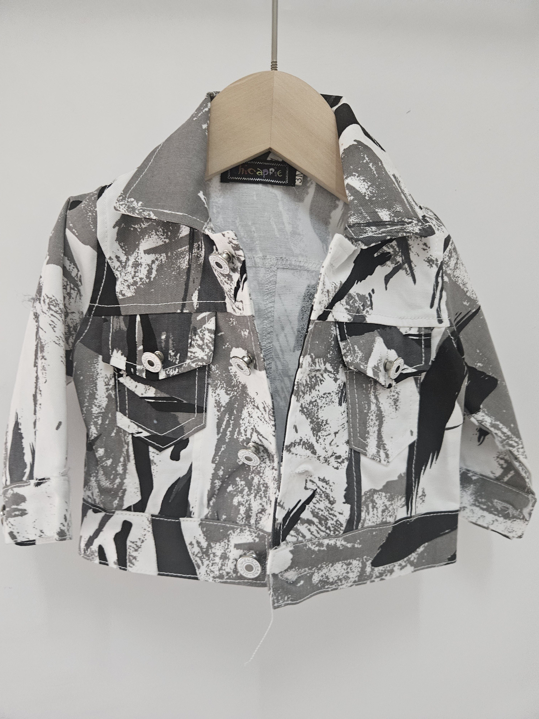 Grossiste Chicaprie - Veste Jean Style Blazer Avec Boutons Thème Graphique Streetwear Urbain Bébé Garçon
