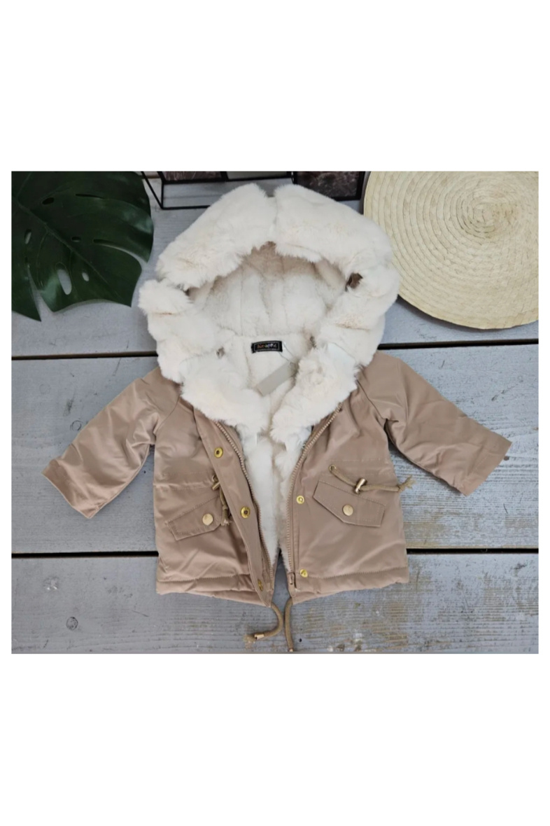 Wholesaler Chicaprie - Parka With Hood And Faux-Fur Interior For Girls