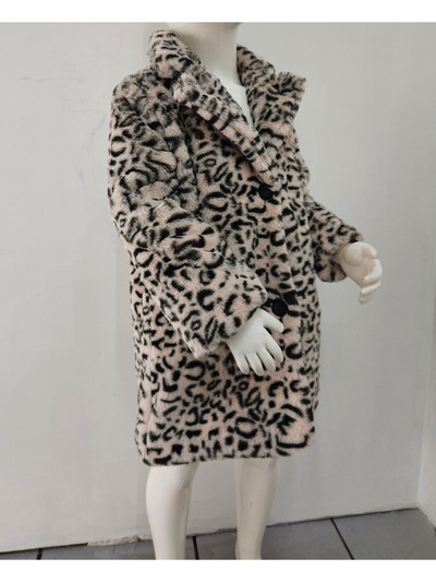Grossista Chicaprie - Cappotto a Maniche Lunghe in Eco-Pelliccia con Stampa Leopardo per Ragazza in Stile Cocoon Grossista Chicaprie - Cappotto a Maniche Lunghe in Eco-Pelliccia con Stampa Leopardo per Ragazza in Stile Cocoon