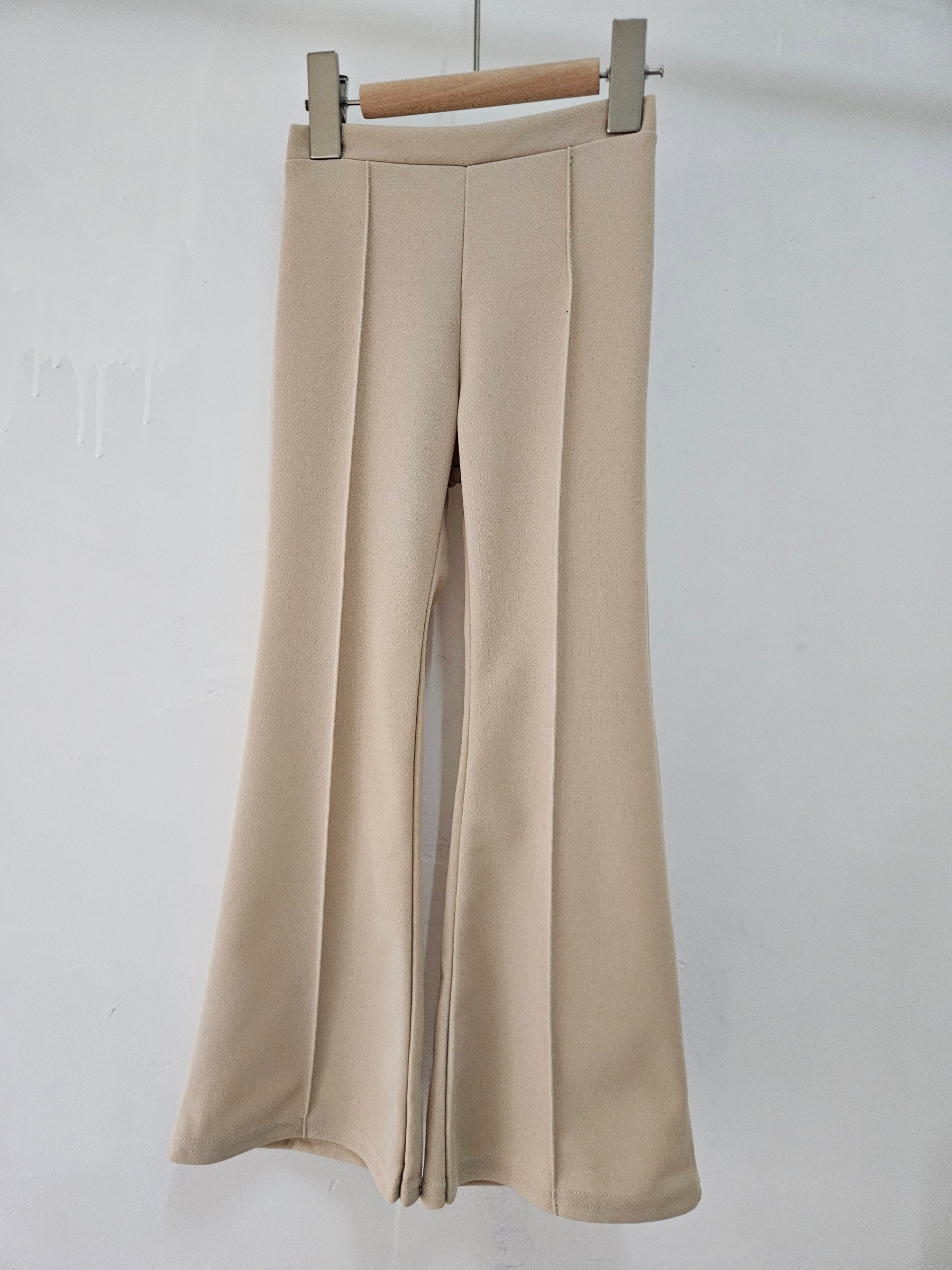 Wholesaler Chicaprie - Chic flared flowing plain trousers for girls