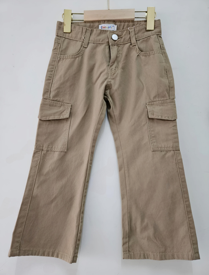Großhändler Chicaprie - Klassische Cargohose für Mädchen, einfarbig, für alle Jahreszeiten geeignet