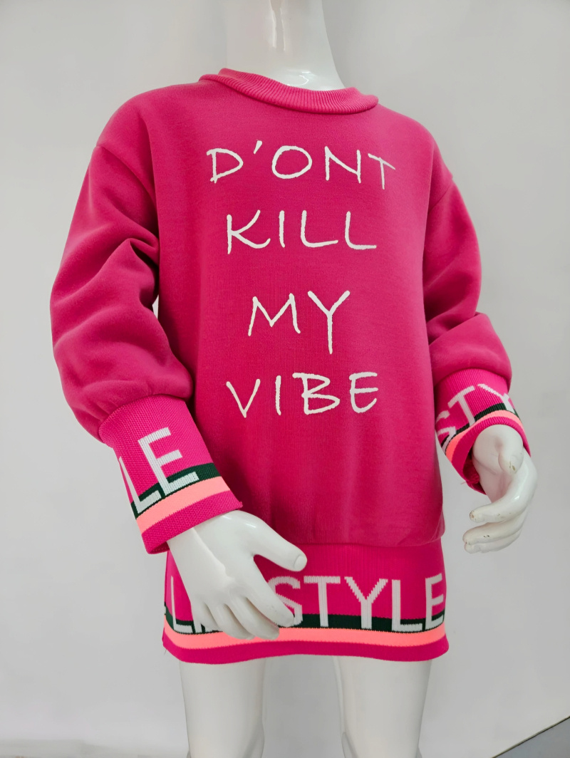 Mayorista Chicaprie - Jersey de manga larga a rayas de colores con letras de estilo streetwear para chica y la inscripción "LifeStyle"