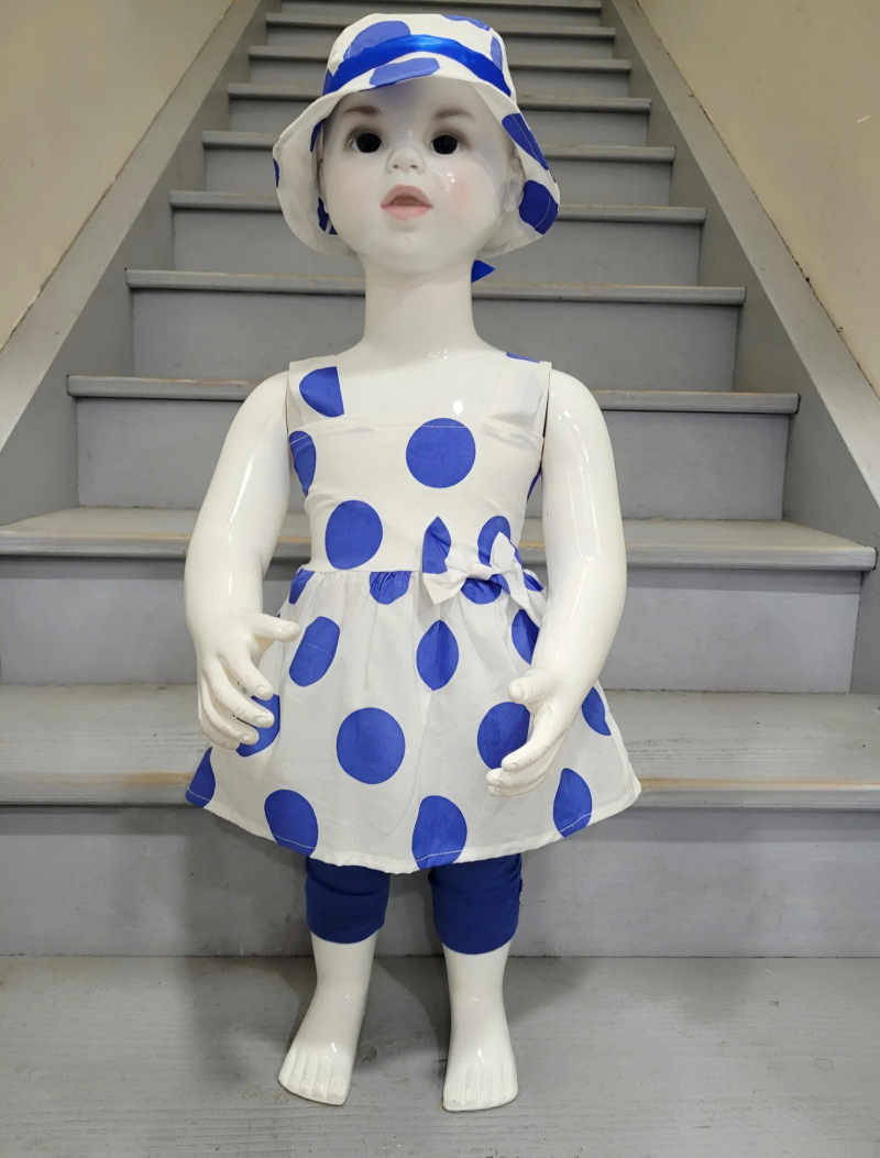 Wholesaler Chicaprie - Large Dot Pooks knot with leggings and baby girl hats