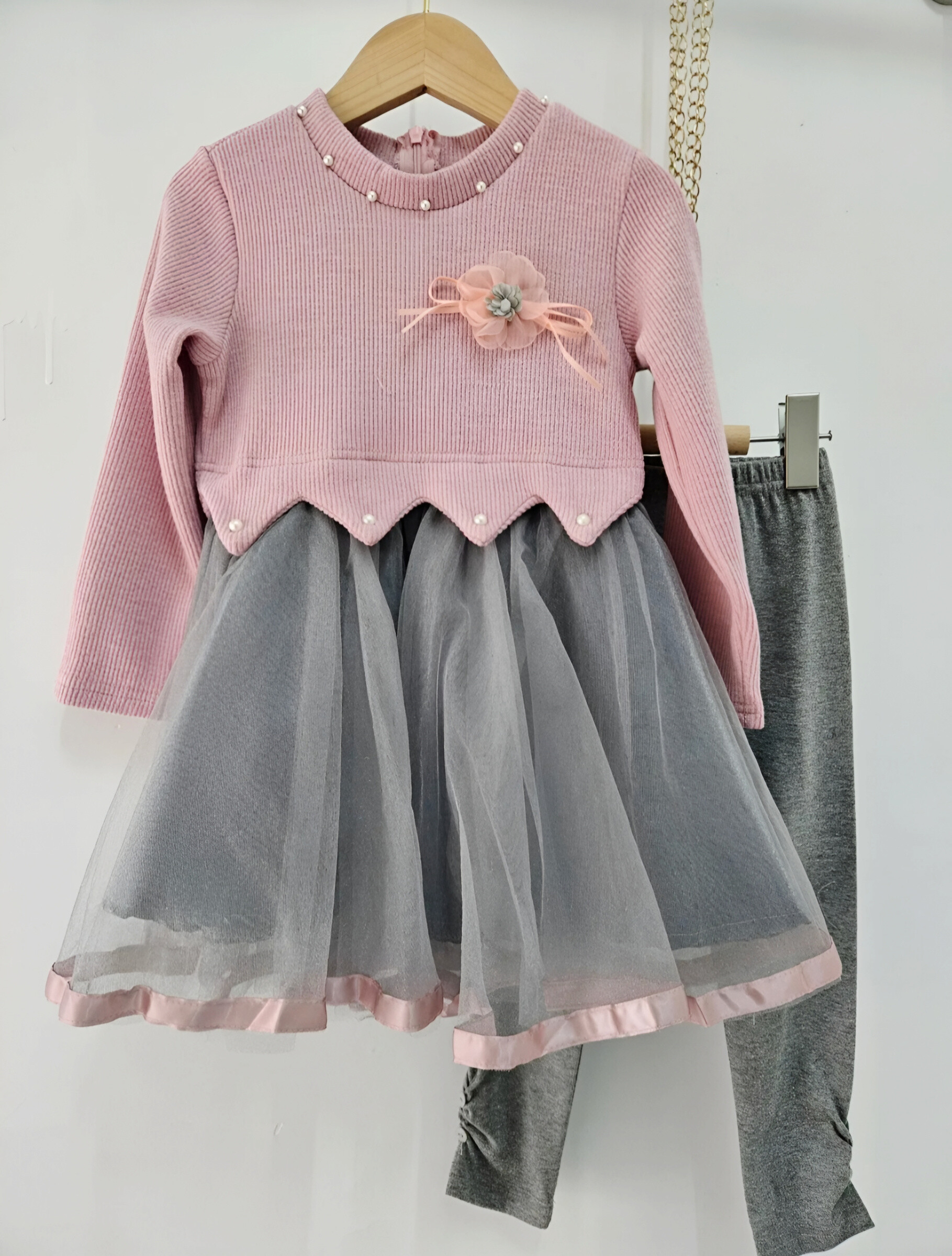 Mayorista Chicaprie - Vestido sin necesidad con estilo acanalado con perlas y flores bajas Velo y Satin Girl