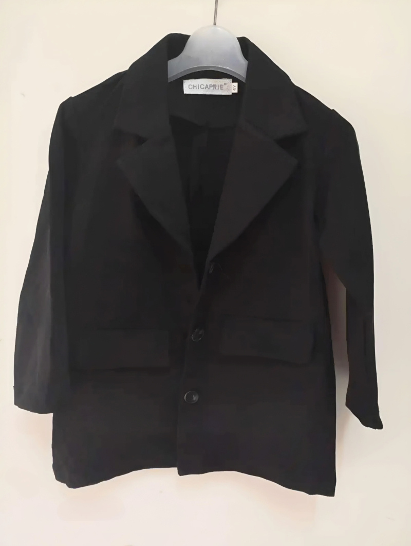 Grossista Chicaprie - Giacca blazer tinta unita con bottoni, fluida e leggera da ragazza
