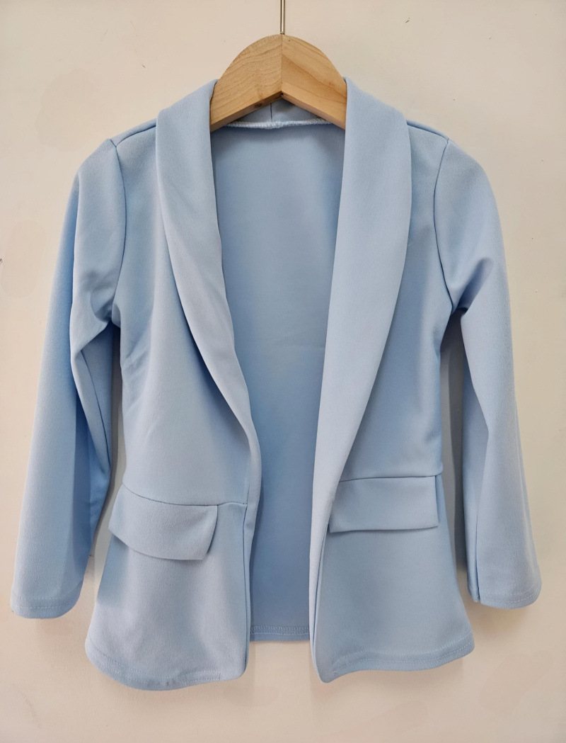Grossista Chicaprie - Blazer Unito Maniche Lunghe Finte Tasche Classico Ragazza