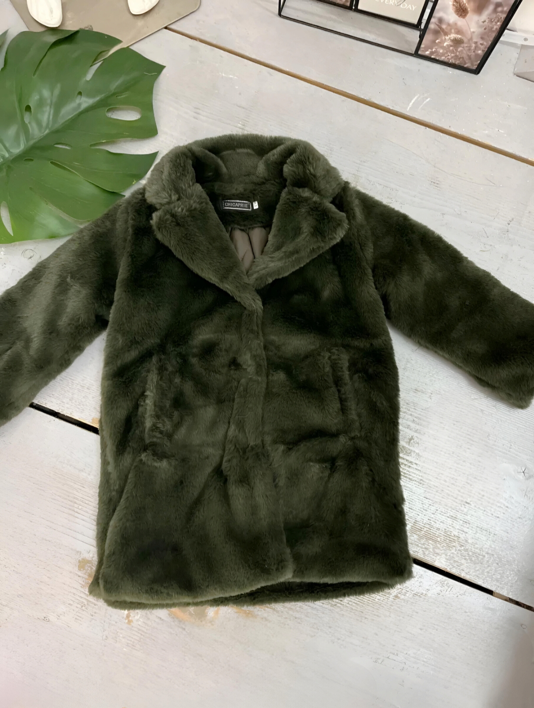 Wholesaler Chicaprie - Girls' Long Sleeve Plain Imitation Fur Jacket