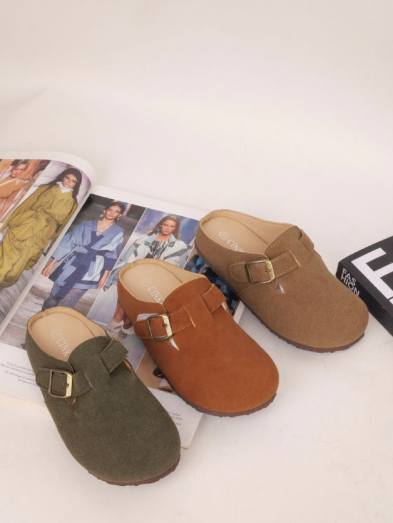 Grossiste Cink Me - Mules enfant en suédine et boucle ajustable