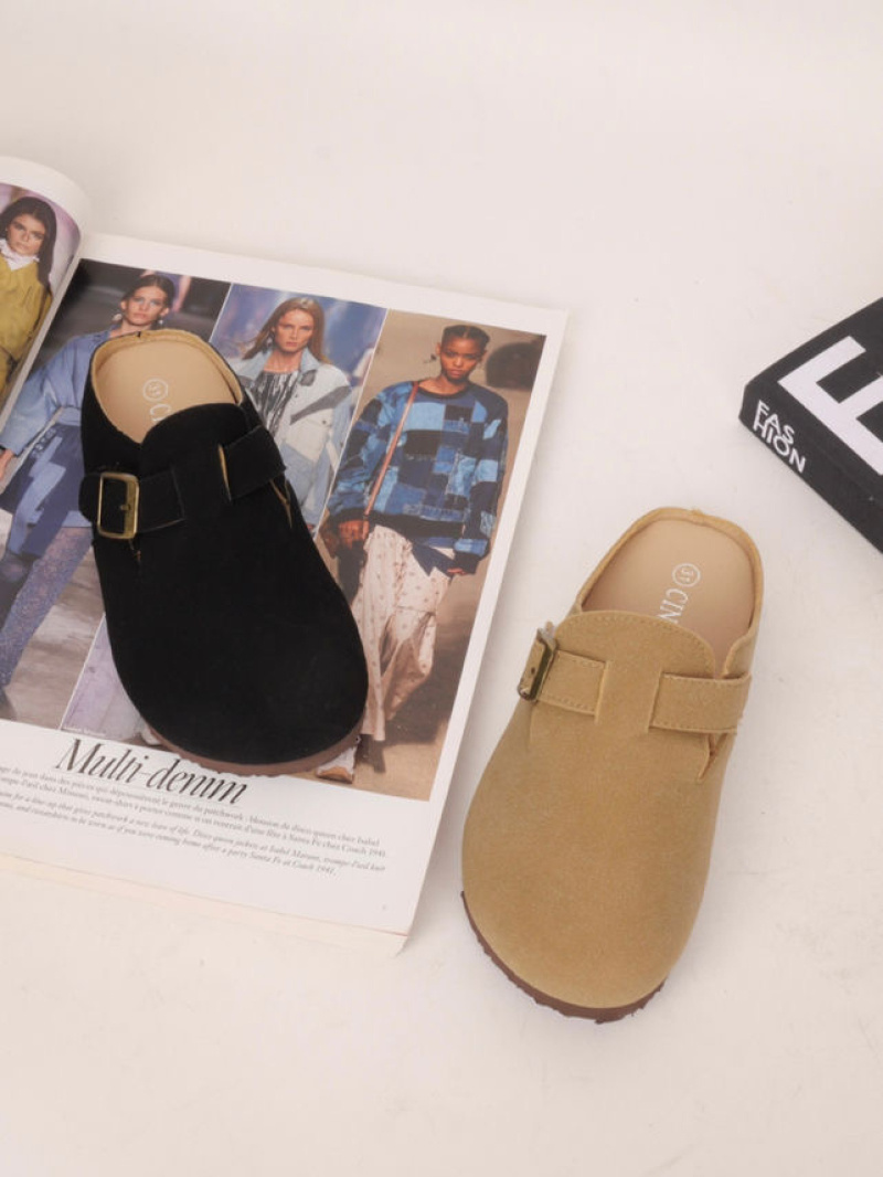 Grossiste Cink Me - Mules enfant en suédine et boucle ajustable