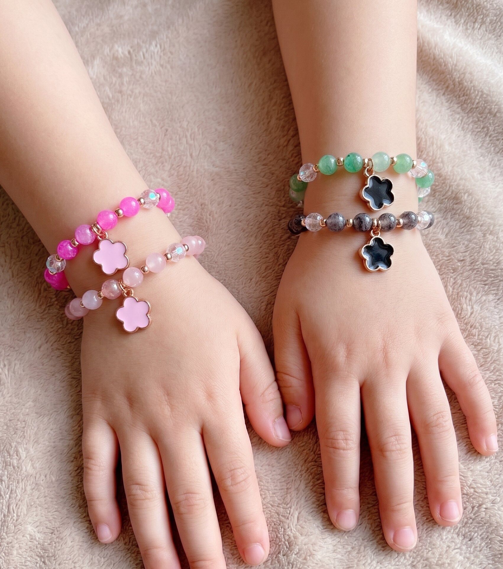 Grossiste D Bijoux - Bracelets enfant perles multicolores
